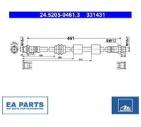 Brake Hose for SEAT ALHAMBRA ATE 24.5205-0461.3
