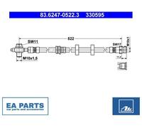 Brake Hose for SEAT CORDOBA IBIZA ATE 83.6247-0522.3