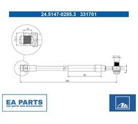 Brake Hose for SKODA OCTAVIA ATE 24.5147-0285.3