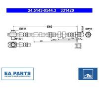 Brake Hose for SKODA RAPID ATE 24.5143-0544.3