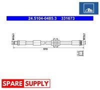 BRAKE HOSE FOR SMART FORFOUR FORTWO ATE 24.5104-0485.3