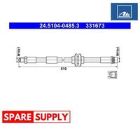 BRAKE HOSE FOR SMART FORFOUR FORTWO ATE 24.5104-0485.3