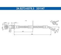 Brake Hose For Suzuki SX4 07- Fiat SEDICI 06-14 51550-79J00
