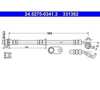 ATE 24.5275-0341.3 Brake hose