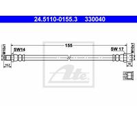 Brake Hose ATE Fits TRABANT P 601 Tramp Universal 66-90