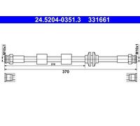 Brake Hose For Vauxhall ADAM 12-19 13356804