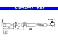 Brake Hose For Vauxhall ASTRA 09-15 562406