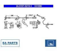 Brake Hose for VAUXHALL ASTRA ASTRAVAN MERIVA ZAFIRA ATE 24.5157-0219.3