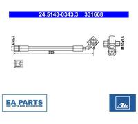 Brake Hose for VAUXHALL ASTRA ATE 24.5143-0343.3