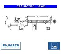 Brake Hose for VAUXHALL ASTRA ATE 24.5152-0218.3