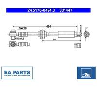 Brake Hose for VAUXHALL INSIGNIA ATE 24.5176-0494.3