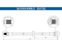 Brake Hose For Volvo 240 740 760 940 960 79-98 1272362