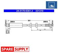 BRAKE HOSE FOR VOLVO ATE 24.5170-0361.3