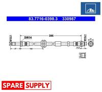 BRAKE HOSE FOR VOLVO C30 C70 S40 V50 ATE 83.7716-0398.3