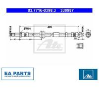 Brake Hose for VOLVO C70 ATE 83.7716-0398.3