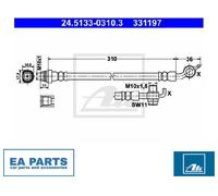 Brake Hose for VOLVO S60 S80 V60 V70 ATE 24.5133-0310.3