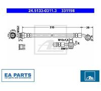 Brake Hose for VOLVO S60 S80 V60 V70 ATE 24.5133-0311.3