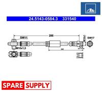 BRAKE HOSE FOR VW BEETLE BORA GOLF JETTA ATE 24.5143-0584.3