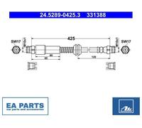 Brake Hose for VW CADDY ATE 24.5289-0425.3