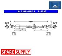 BRAKE HOSE FOR VW CADDY ATE 24.5289-0490.3