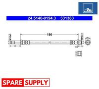 BRAKE HOSE FOR VW CALIFORNIA T5 CAMPER CALIFORNIA T6 CAMPER ATE 24.5140-0194.3