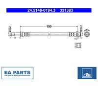 Brake Hose for VW CARAVELLE EUROVAN T5 MULTIVAN ATE 24.5140-0194.3