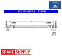 BRAKE HOSE FOR VW CARAVELLE T4 BUS EUROVAN T4 ATE 24.5113-0170.3