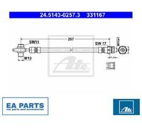 Brake Hose for VW CC MAGOTAN PASSAT SHARAN ATE 24.5143-0257.3