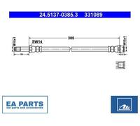 Brake Hose for VW CRAFTER 30-35 Bus CRAFTER 30-50 ATE 24.5137-0385.3
