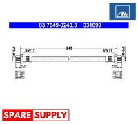 BRAKE HOSE FOR VW EOS SCIROCCO ATE 83.7849-0243.3