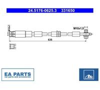 Brake Hose for VW POLO T-CROSS TAIGO ATE 24.5176-0625.3