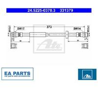 Brake Hose for VW SHARAN ATE 24.5225-0370.3