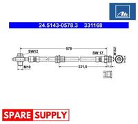 BRAKE HOSE FOR VW TIGUAN ATE 24.5143-0578.3