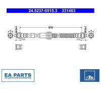 Brake Hose for VW TOUAREG ATE 24.5237-0515.3