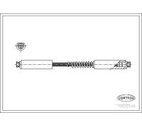 Brake Hose Front 413mm Length Fits Land Rover Discovery CORTECO 19032146