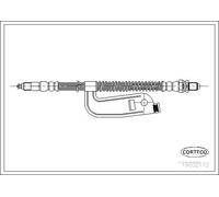 Brake Hose Front Left 445mm Length For Ford Courier Fiesta Puma CORTECO 19032172