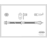 Brake Hose Front Right Braking Replacement Fits Toyota Yaris/Vitz CORTECO
