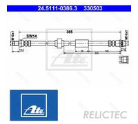 Brake Hose Line for Renault Nissan Opel Vauxhall:VIVARO,TRAFIC,II 2,PRIMASTAR