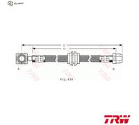Flexible brake hose PHD485 TRW for MINI MINI MINI Convertible
