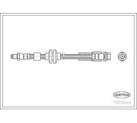 Brake Hose Rear 415mm Length Fits Ford C-Max Focus Focus C-Max CORTECO 19034669