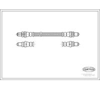 Brake Hose Rear Inner Fits Ford Escort Granada Scorpio Sierra CORTECO 19018741