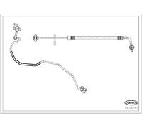 Brake Hose Rear Left Outer Fits Citroën C4 Picasso DS Peugeot CORTECO 49106747