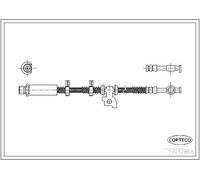 Brake Hose Rear Right Left Outer Fits Land Rover Range Rover CORTECO 19032868