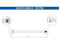 ATE 24.5101-0200.3 Brake hose