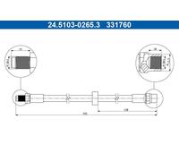 ATE 24.5103-0265.3 Brake hose