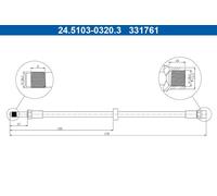 ATE 24.5103-0320.3 Brake hose