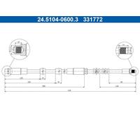 BRAKE HOSE 24.5104-0600.3 FOR BMW X5/F15/F85/E70 X6/E71/E72/F16/F86 N47D20 2.0L