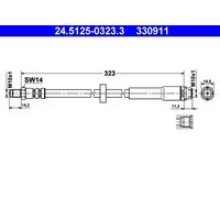 ATE Brake Hose 24.5125-0323.3 – Flexible Brake Pipe for Audi A6 C6 (Sedan/Avant/Allroad)