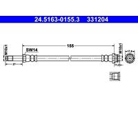 BRAKE HOSE FOR FORD MONDEO IV SALOON BA7 JTBB JTBA PNBA TPBA T1BA T1BB T1BC ATE