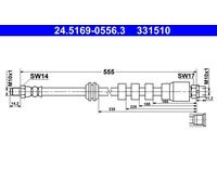 ATE 24.5169-0556.3 Brake hose